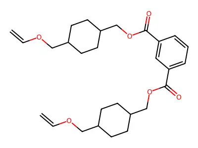 1,3-Bis((4-((ethenyloxy)methyl)cyclohexyl)methyl) 1,3-benzenedicarboxylate structure
