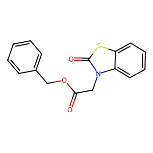 Phenylmethyl 2-oxo-3(2H)-benzothiazoleacetate structure