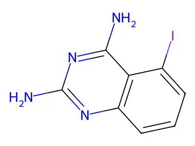 5-碘-2,4-喹唑啉二胺 structure