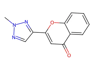 4H-1-Benzopyran-4-one, 2-(2-methyl-1H-1,2,3-triazol-4-yl)- structure
