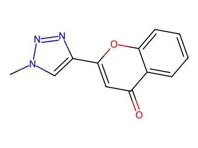 4H-1-Benzopyran-4-one, 2-(1-methyl-1H-1,2,3-triazol-4-yl)- structure
