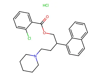 2-(1-Naphthalenyl)-4-(1-piperidinyl)butyl 2-chlorobenzoate hydrochloride structure