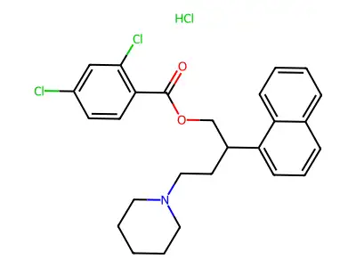 2-(1-Naphthalenyl)-4-(1-piperidinyl)butyl 2,4-dichlorobenzoate hydrochloride structure