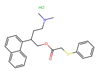 4-(Dimethylamino)-2-(1-naphthalenyl)butyl (phenylthio)acetate hydrochloride structure