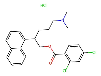 5-(Dimethylamino)-2-(1-naphthalenyl)pentyl 2,4-dichlorobenzoate hydrochloride structure