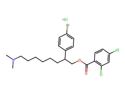 2-(4-Bromophenyl)-8-(dimethylamino)octyl 2,4-dichlorobenzoate hydrochloride structure