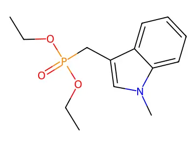 Diethyl[(1-methyl-indole-3-yl)methyl] phosphonate structure