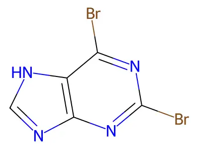 2,6-Dibromo-1H-purine structure