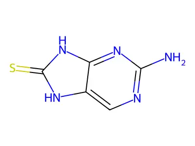 2-Amino-7,9-dihydro-8H-purine-8-thione structure