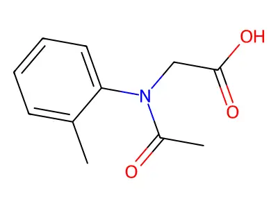 2-[N-(2-methylphenyl)acetamido]acetic acid structure
