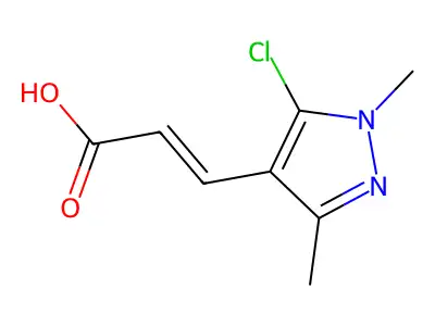 3-(5-chloro-1,3-dimethyl-1H-pyrazol-4-yl)prop-2-enoic acid structure