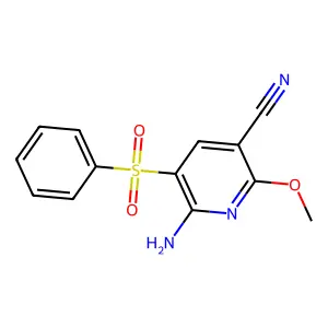 6-Amino-2-methoxy-5-(phenylsulfonyl)nicotinonitrile structure