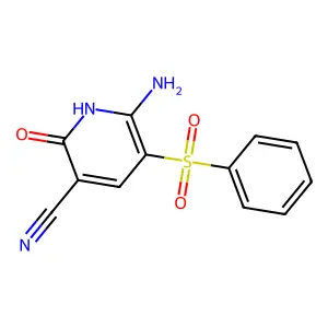 6-Amino-2-hydroxy-5-(phenylsulfonyl)nicotinonitrile structure