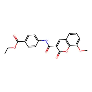 ethyl 4-(8-methoxy-2-oxo-2H-chromene-3-carboxamido)benzoate structure