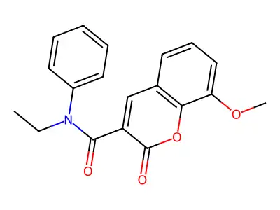 N-ethyl-8-methoxy-2-oxo-N-phenyl-2H-chromene-3-carboxamide structure