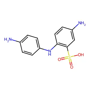 Benzenesulfonic acid, 5-amino-2-((4-aminophenyl)amino)- structure