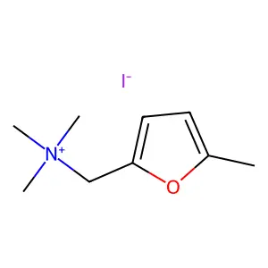 2-Furanmethanaminium, N,N,N,5-tetramethyl-, iodide (1:1) structure