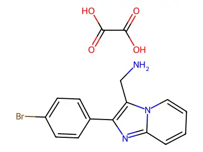 (2-(4-Bromophenyl)imidazo[1,2-a]pyridin-3-yl)methanamine oxalate structure