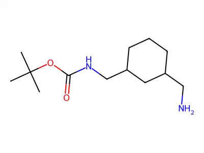tert-Butyl ((3-(aminomethyl)cyclohexyl)methyl)carbamate structure