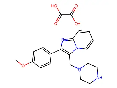 2-(4-Methoxyphenyl)-3-(piperazin-1-ylmethyl)imidazo[1,2-a]pyridine oxalate structure