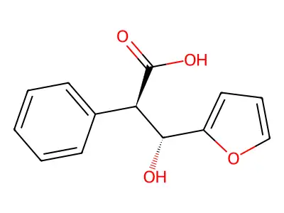 2-Furanpropanoic acid, beta-hydroxy-alpha-phenyl-, (R*,R*)-(+)- structure