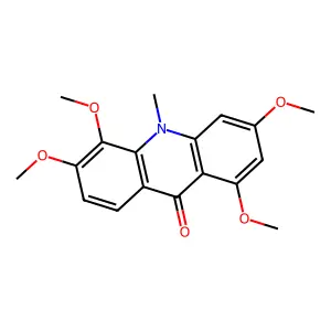 9(10H)-Acridinone, 1,3,5,6-tetramethoxy-10-methyl- structure