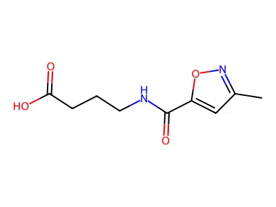 Butanoic acid, 4-(((3-methyl-5-isoxazolyl)carbonyl)amino)- structure