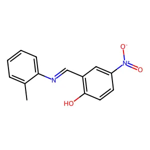 Phenol, 2-[[(2-methylphenyl)imino]methyl]-4-nitro- structure