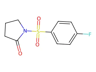 1-[(4-Fluorophenyl)sulfonyl]-2-pyrrolidinone structure