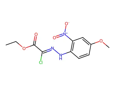 Ethyl 2-chloro-2-(2-(4-methoxy-2-nitrophenyl)hydrazono)acetate structure