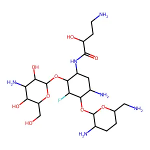 5-Deoxy-5-fluoroarbekacin structure