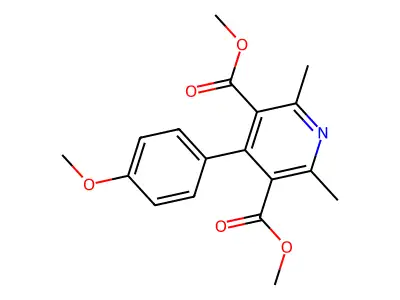 Dimethyl 4-(4-methoxyphenyl)-2,6-dimethylpyridine-3,5-dicarboxylate structure