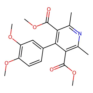 Dimethyl 4-(3,4-dimethoxyphenyl)-2,6-dimethylpyridine-3,5-dicarboxylate structure