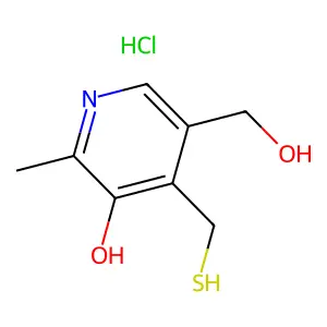 5-(Hydroxymethyl)-2-methyl-4-(sulfanylmethyl)pyridin-3-ol hydrochloride structure