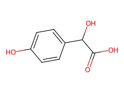 (±)-4-羟基扁桃酸 structure
