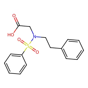 N-(2-phenylethyl)-N-(phenylsulfonyl)glycine structure