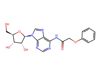 N-{9-[3,4-dihydroxy-5-(hydroxymethyl)oxolan-2-yl]purin-6-yl}-2-phenoxyacetamid e structure