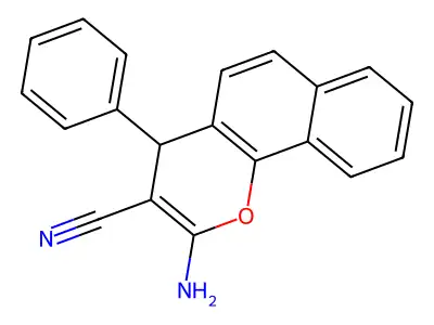 2-Amino-4-phenyl-4H-benzo[h]chromene-3-carbonitrile structure
