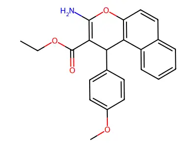 ethyl 3-amino-1-(4-methoxyphenyl)-1H-benzo[f]chromene-2-carboxylate structure