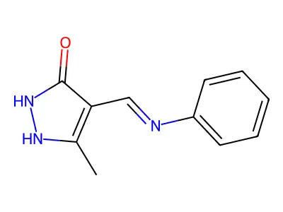 4-(anilinomethylene)-5-methyl-2,4-dihydro-3H-pyrazol-3-one structure