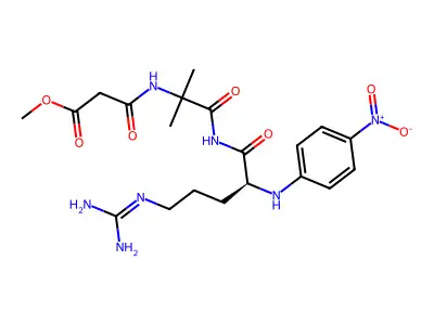 Methylmalonyl-methylalanyl-arginyl-p-nitroaniline structure
