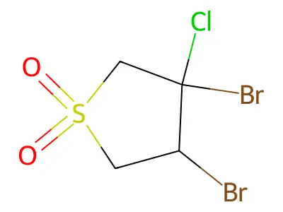 3,4-Dibromo-3-chloro-tetrahydro-thiophene 1,1-dioxide structure