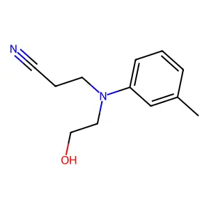Propanenitrile, 3-((2-hydroxyethyl)(3-methylphenyl)amino)- structure
