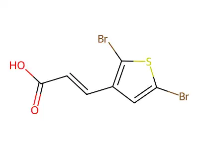 3-(2,5-二溴噻吩-3-基)丙烯酸 structure