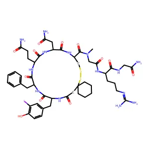 argipressin, Mca(1)-I-Tyr(2)-Sar(7)- structure