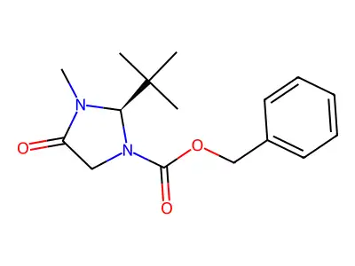 Benzyl 2-(tert-butyl)-3-methyl-4-oxoimidazolidine-1-carboxylate structure