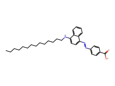4-{[4-(Tetradecylamino)-1-naphthyl]diazenyl}benzoic acid structure