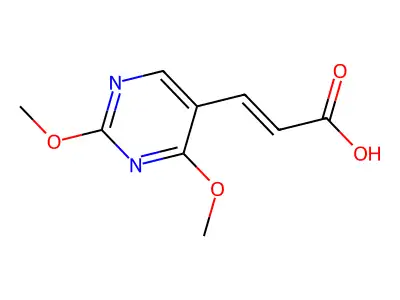 2-Propenoic acid,3-(2,4-dimethoxy-5-pyrimidinyl)-, (2E)- structure