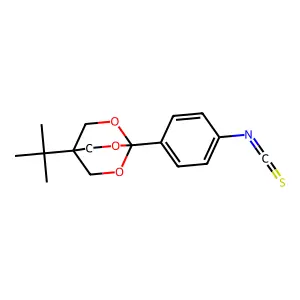 4-(t-Butyl)-1-(4-isothiocyanatophenyl)-2,6,7-trioxabicyclo(2.2.2)octane structure