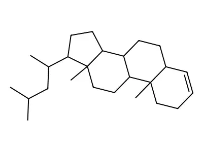 胆甾-3-烯 23-甲基-(5α)- structure